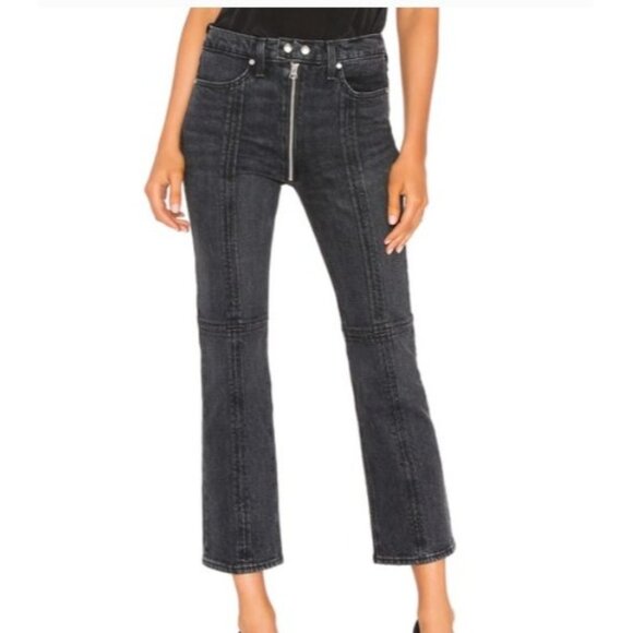 New Rag & Bone Black Bain Iver Pant Jeans 24 - Picture 3 of 11